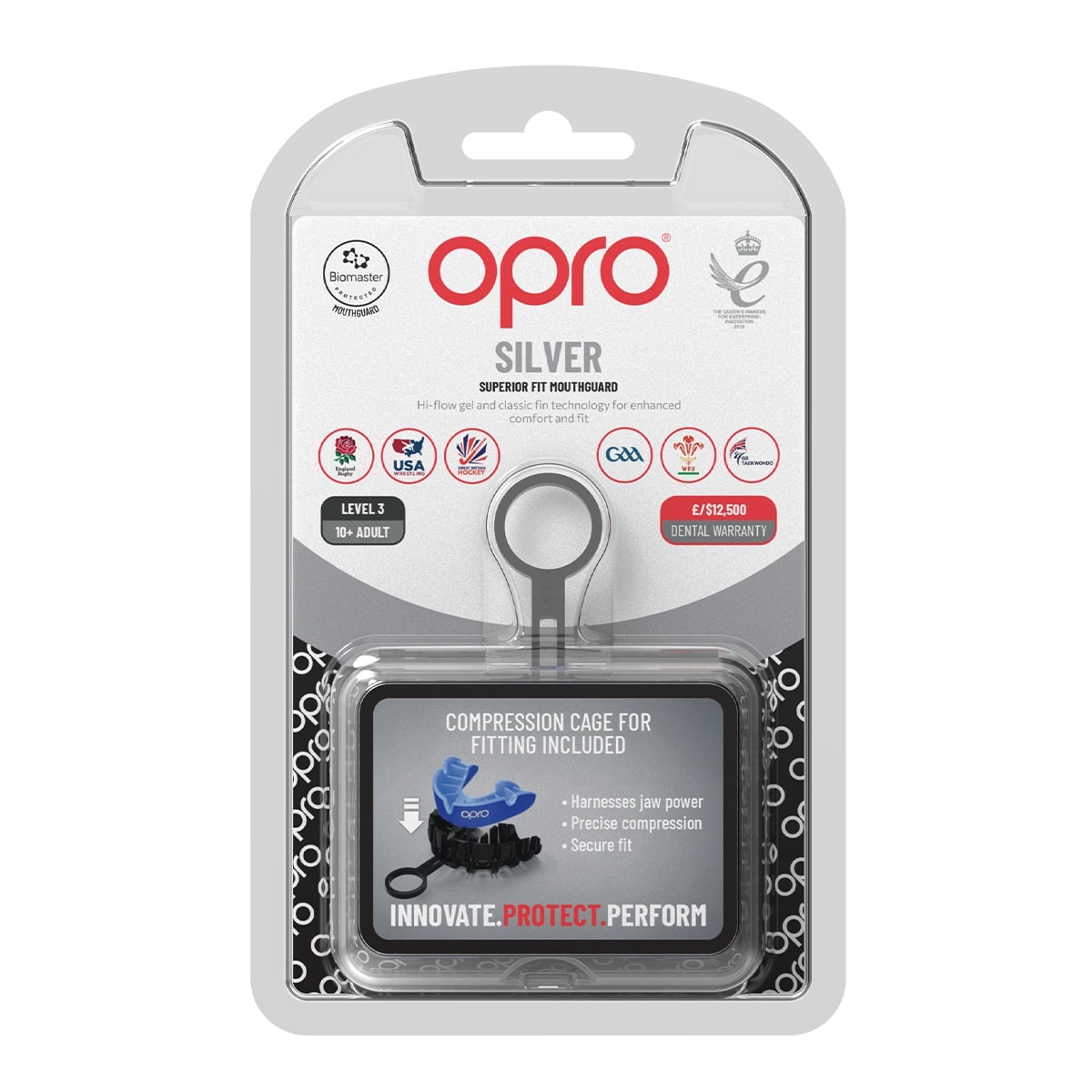 Opro Silver Self Fit Adult 10+ Gum shield