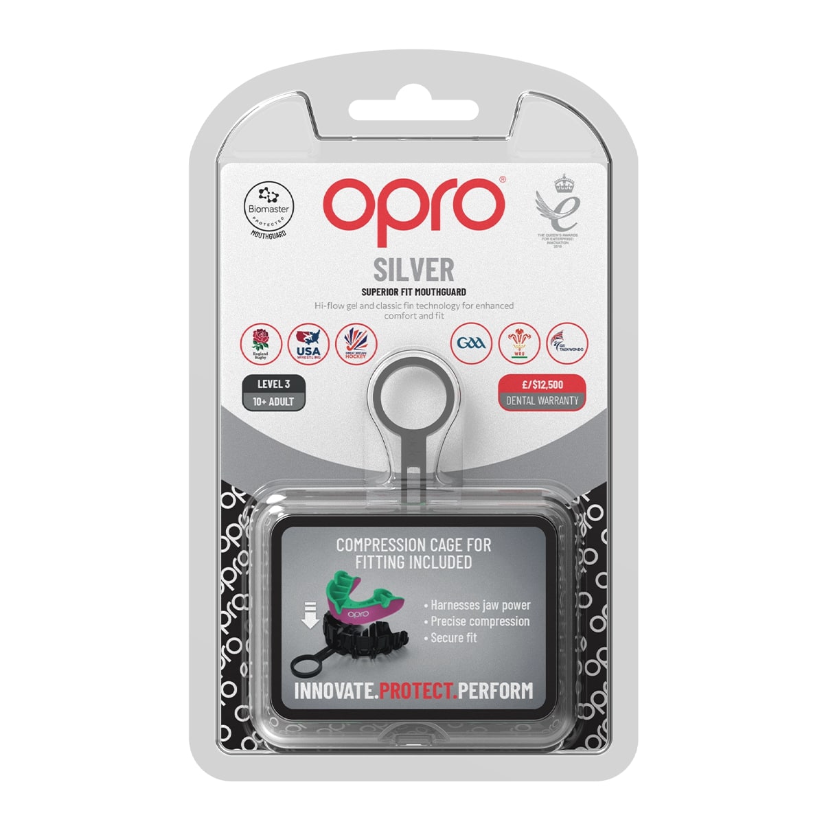 Opro Silver Self Fit Adult 10+ Gum shield