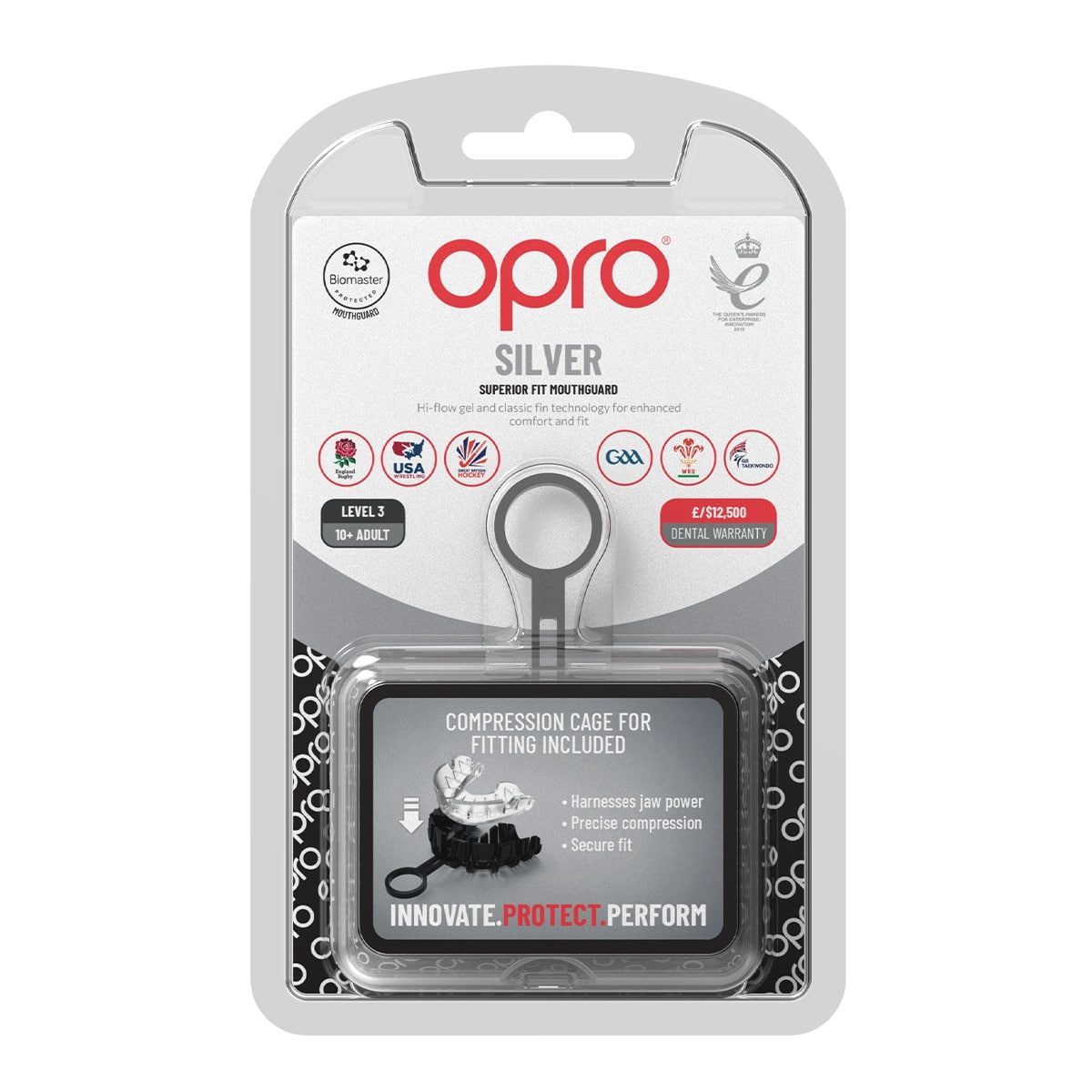 Opro Silver Self Fit Adult 10+ Gum shield
