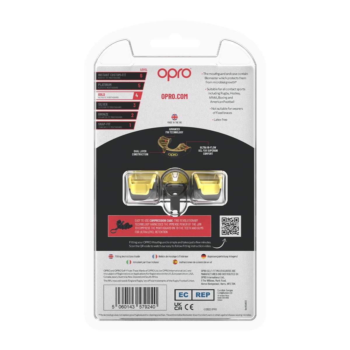 Opro Gold Self Fit Adult 10+ gum shield