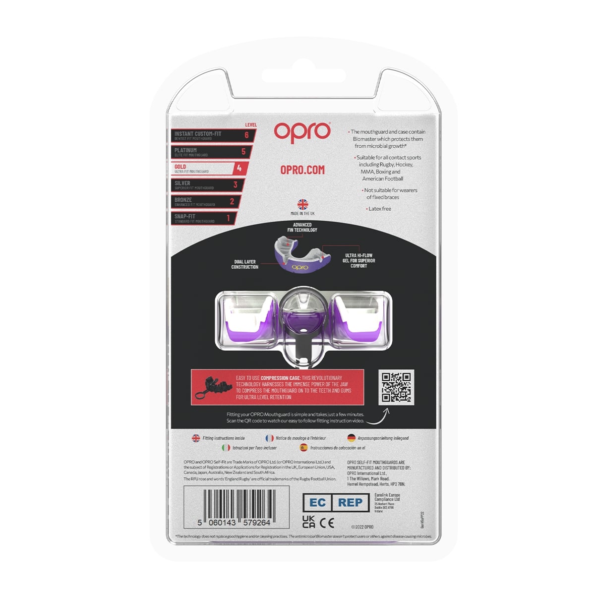 Opro Gold Self Fit Adult 10+ gum shield