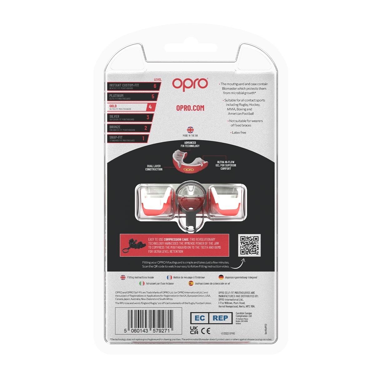 Opro Gold Self Fit Adult 10+ gum shield