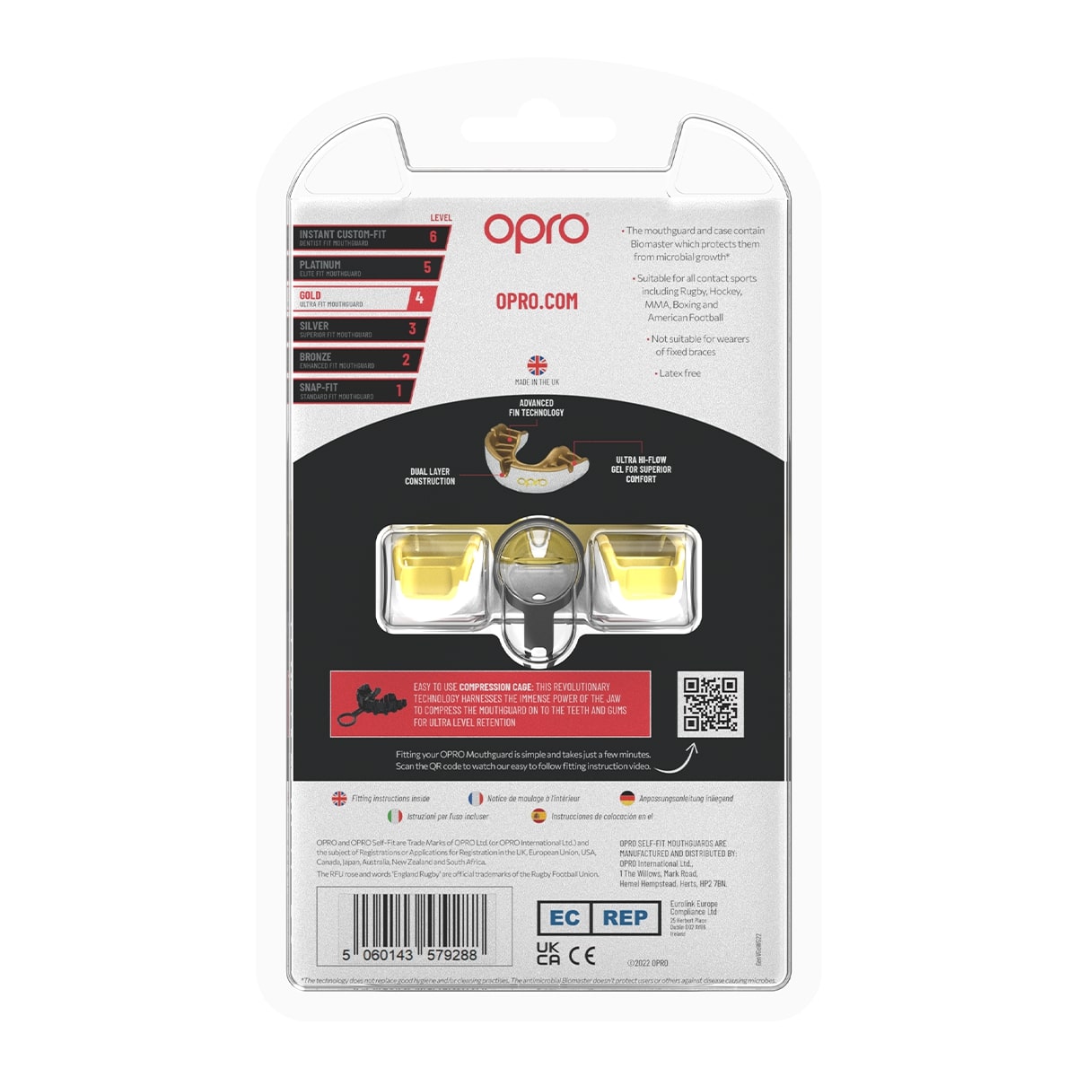 Opro Gold Self Fit Adult 10+ gum shield
