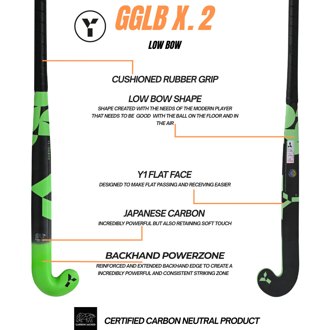 Y1 GLB X.2 Hockey Stick - Green - 25/26