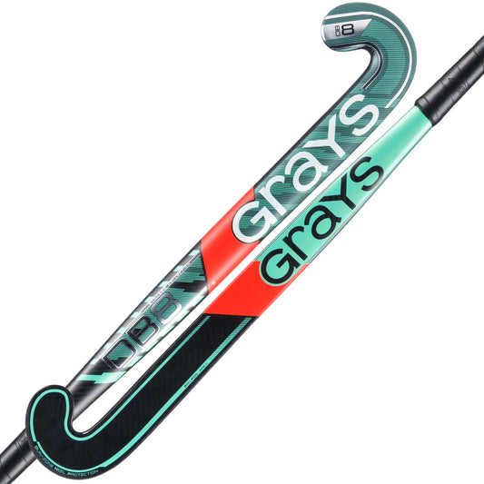 Grays DB8 Hockey Stick - Black/Aqua - 25/26