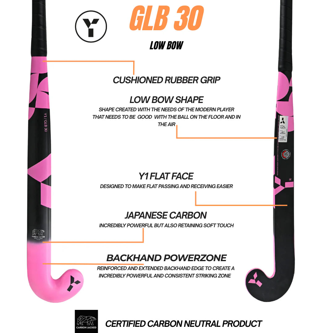 Y1 GLB 30 Hockey Stick - Pink - 25/26