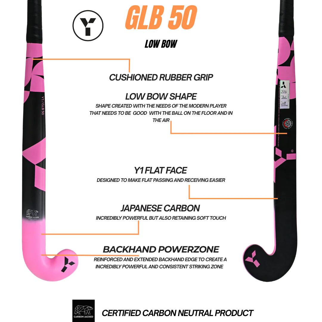 Y1 GLB 50 Hockey Stick - Pink - 25/26