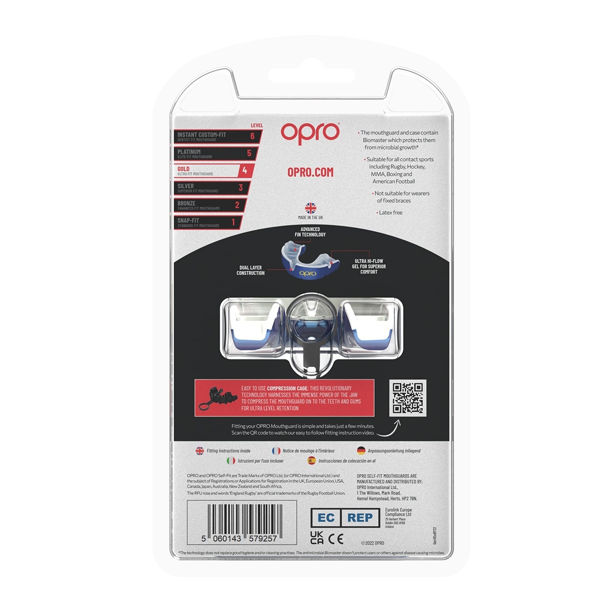 Opro Gold Self Fit Adult 10+ gum shield