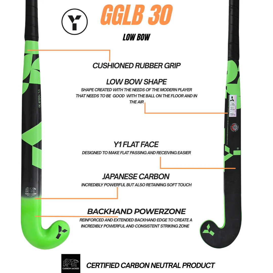Y1 GLB 30 Hockey Stick - Green - 25/26
