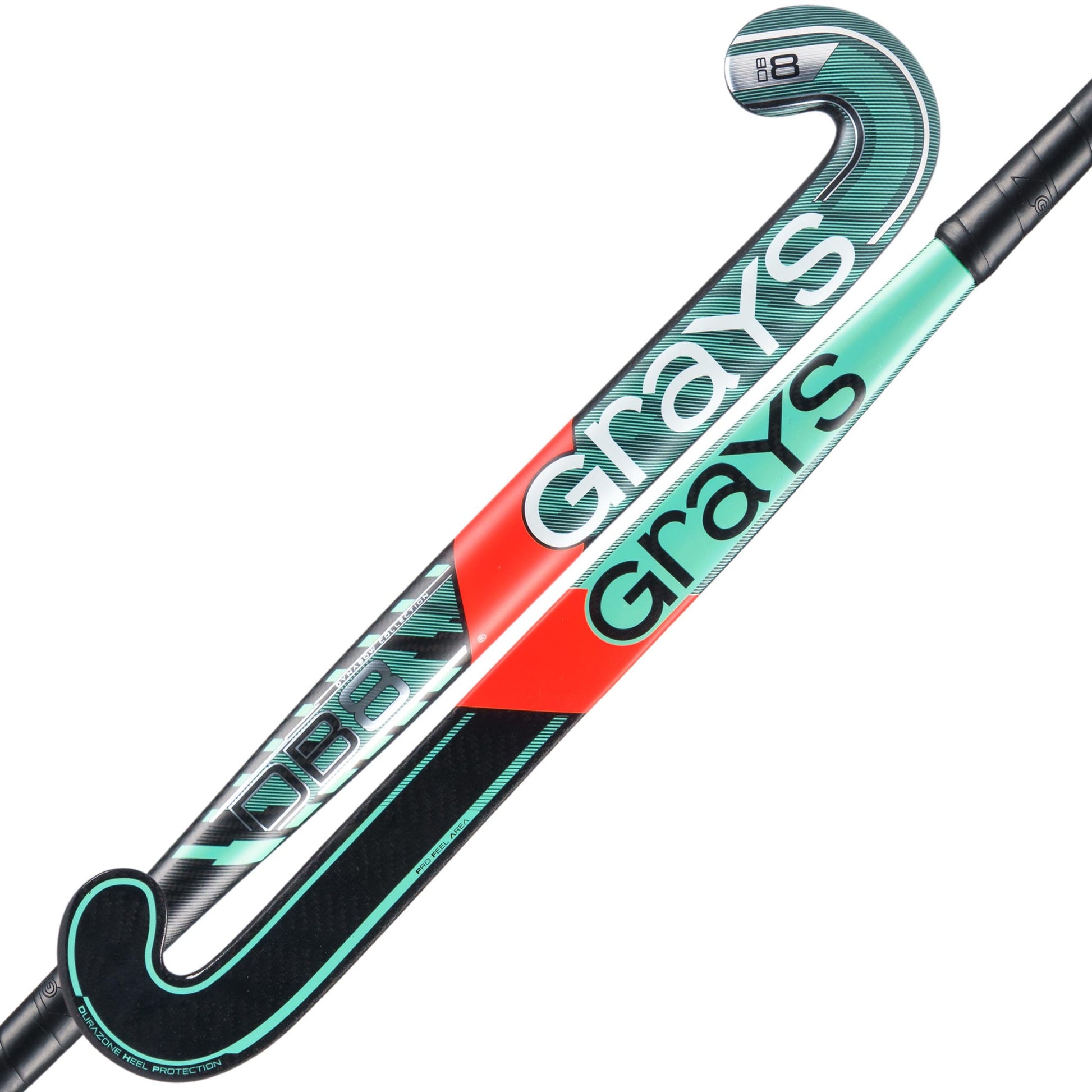 Grays DB 8 Snr Hockey Stick - Black / Aqua - 26/27