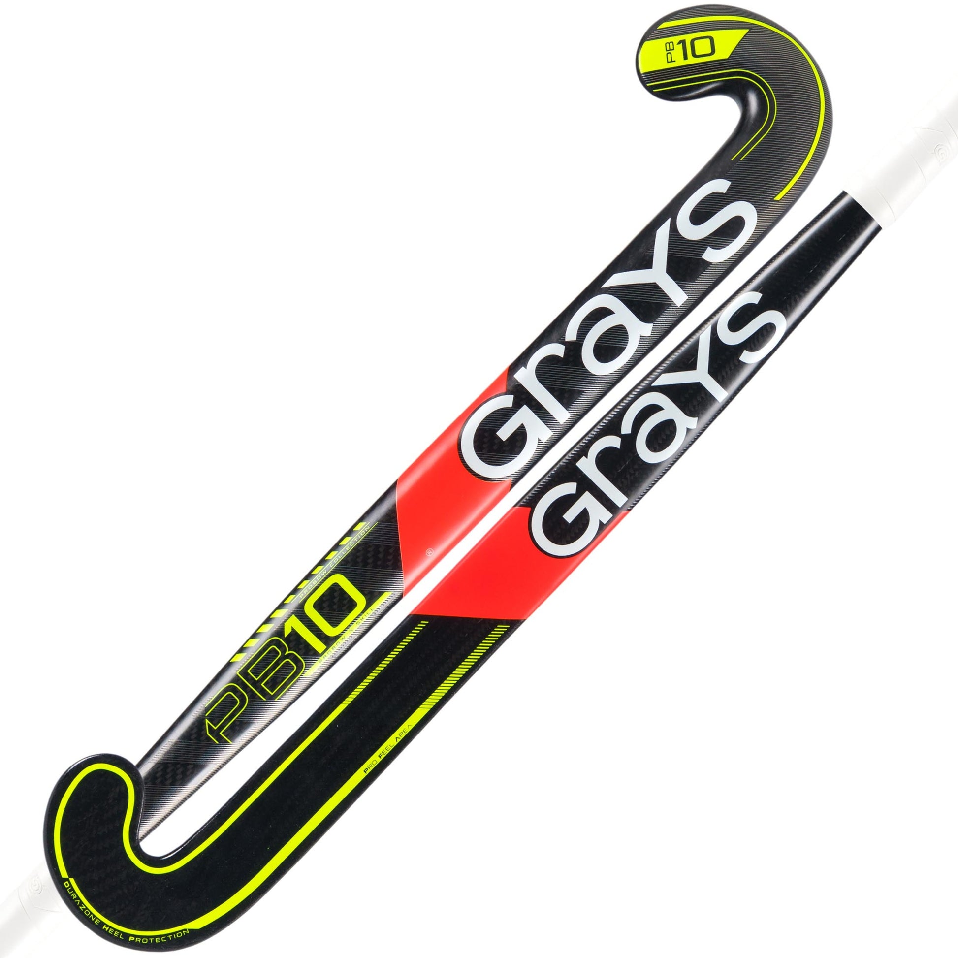 Grays PB 10 Snr Hockey Stick - Black / Fluo Yellow - 26/27