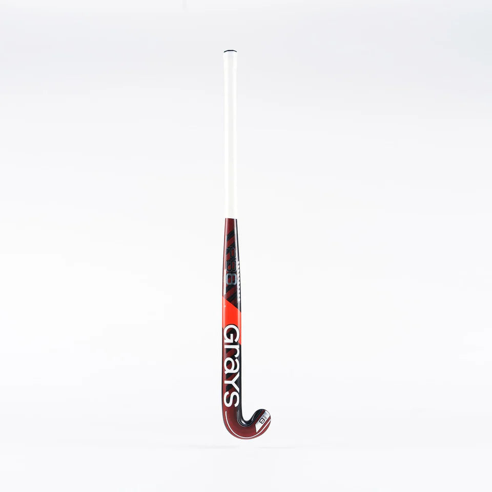 Grays PB8 Snr Hockey Stick - Black / Hot Red - 26/27
