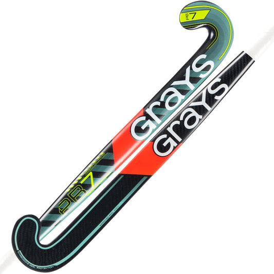 Grays PB 7 Snr Hockey Stick - Aqua / Fluo Yellow - 26/27