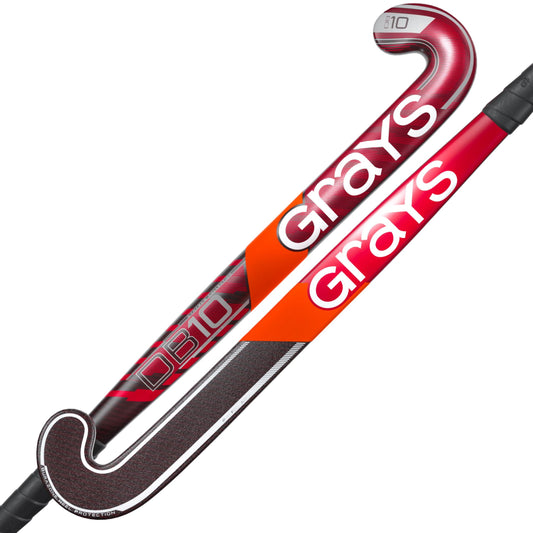 Grays DB 10 Snr Hockey Stick - Red - 26/27