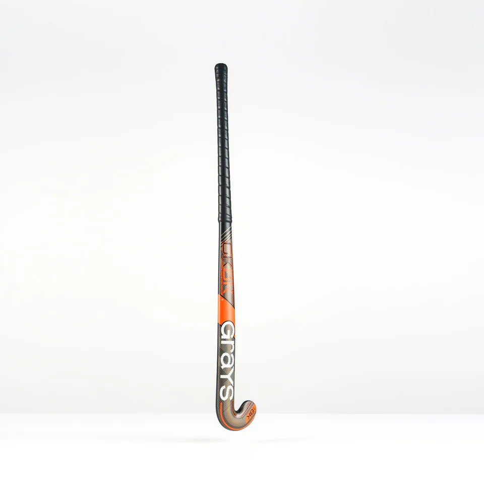 Grays GK8K Elite Snr Hockey Stick - Metallic Black / Fluoro Orange - 26/27