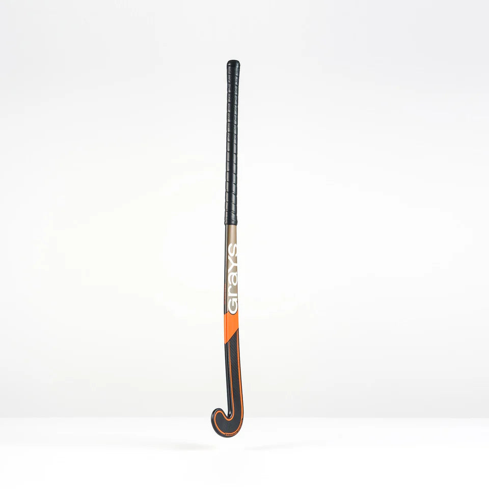 Grays GK8K Elite Snr Hockey Stick - Metallic Black / Fluoro Orange - 26/27