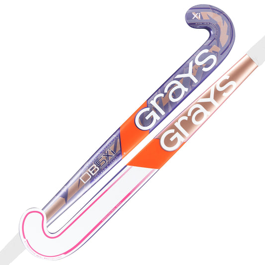 Grays DB5Xi Dynabow Snr Hockey Stick - Black / Rose Gold / Silver - 26/27