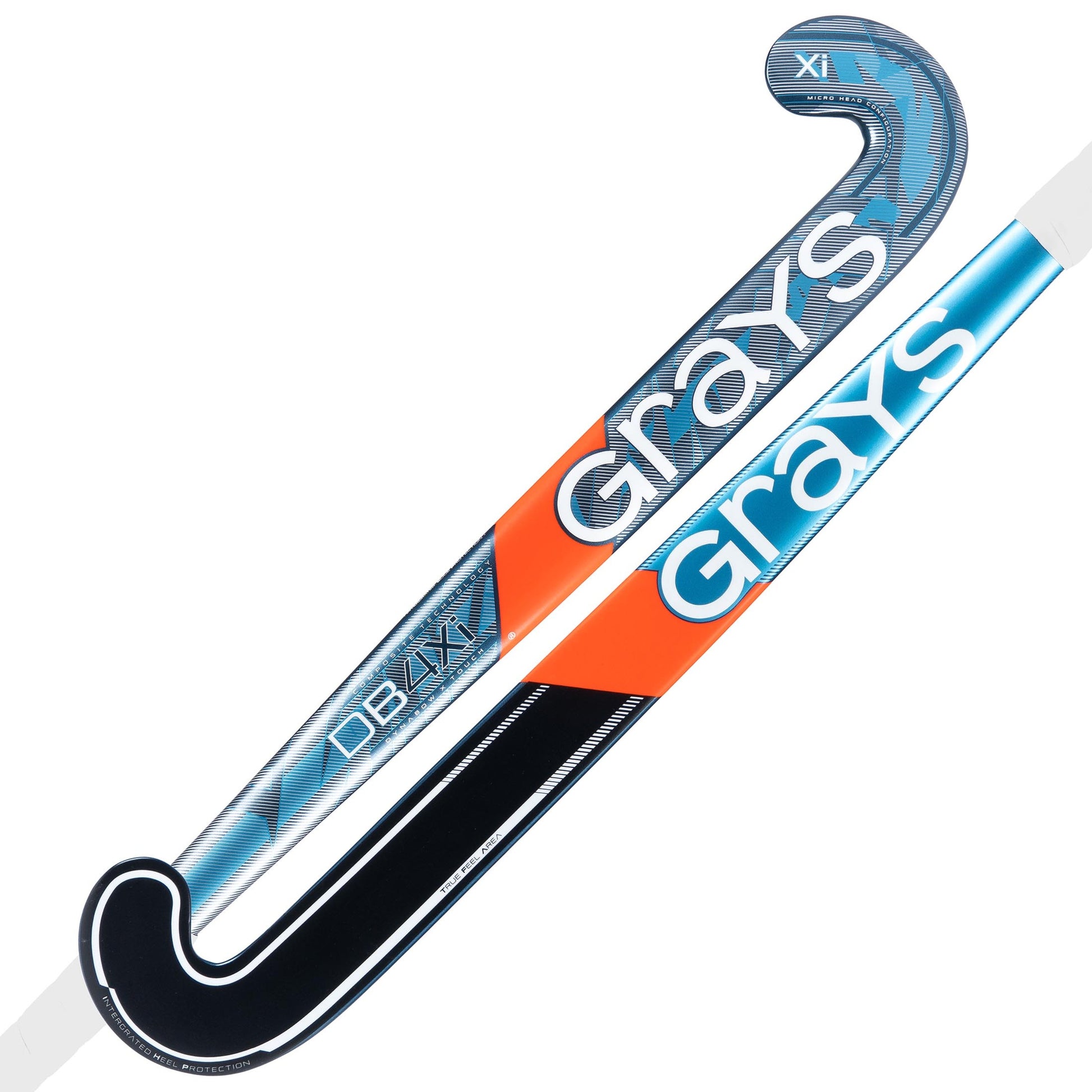 Grays DB4Xi Dynabow Snr Hockey Stick - Navy / Silver - 26/27