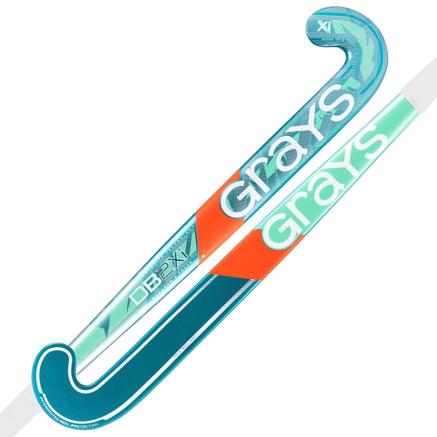 Grays DB2Xi Dynabow Snr Hockey Stick - Blue / Green - 26/27