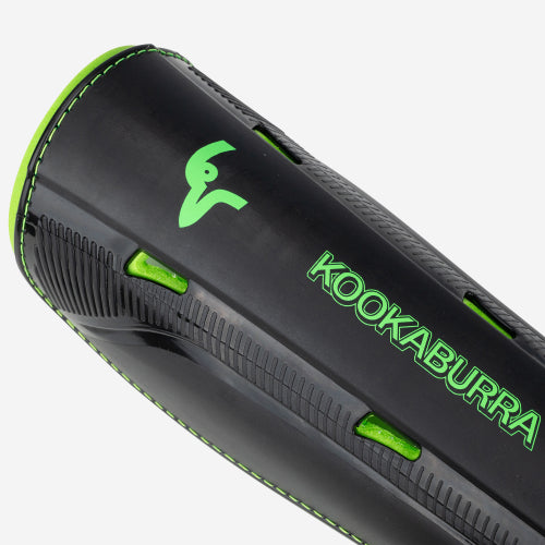 Kookaburra Edge Shin Guards Lime and Black