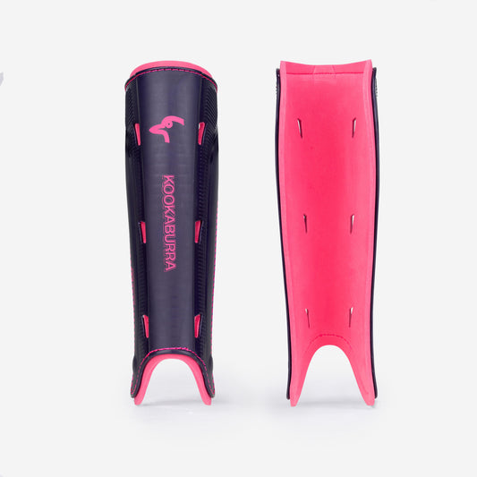 Kookaburra Edge Shin Guards Purple and Pink